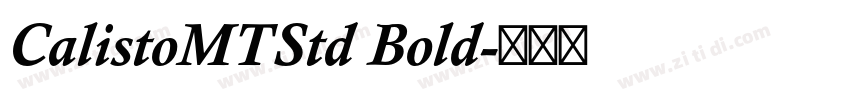 CalistoMTStd Bold字体转换